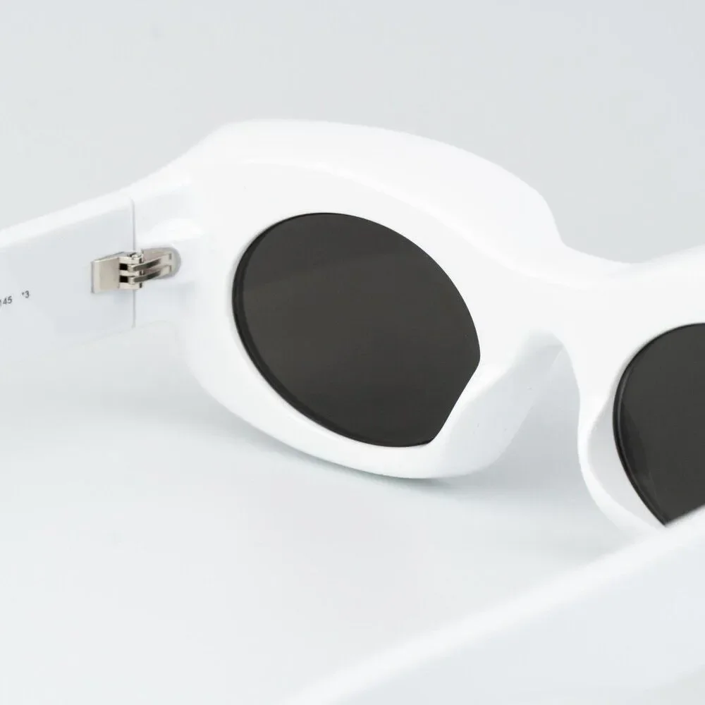 Loewe Paula's Ibiza Men Sunglasses White Silver Mirror Rectangle LW40033I 21C